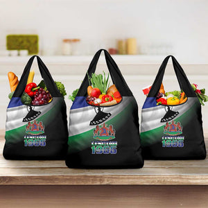 Happy Lesotho Independence Day Grocery Bag Khotso Pula Nala - African Pride