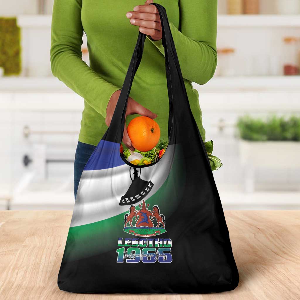 Happy Lesotho Independence Day Grocery Bag Khotso Pula Nala - African Pride
