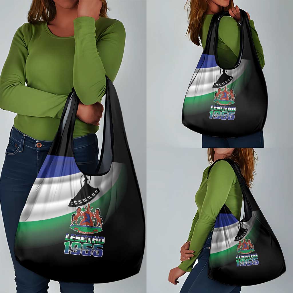 Happy Lesotho Independence Day Grocery Bag Khotso Pula Nala - African Pride