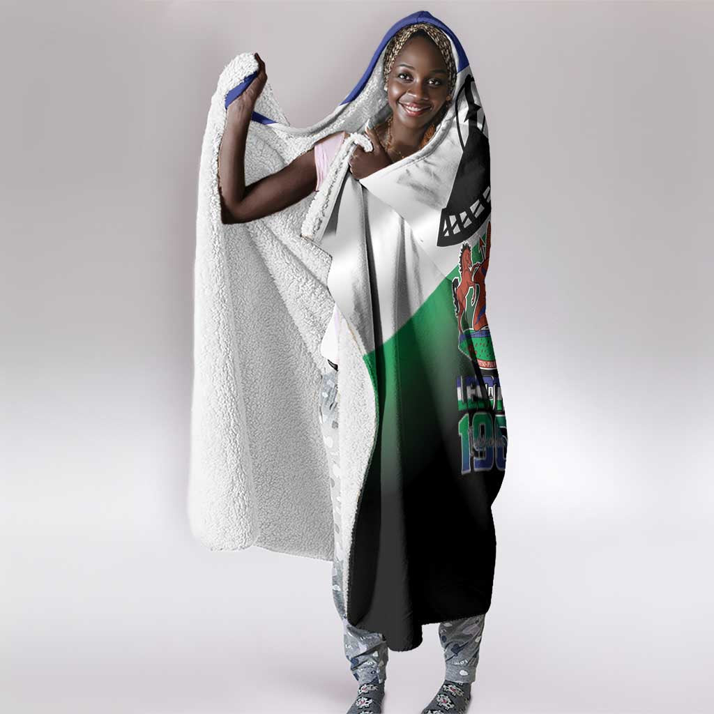 Happy Lesotho Independence Day Hooded Blanket Khotso Pula Nala - African Pride