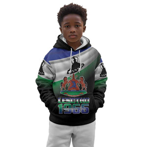 Happy Lesotho Independence Day Kid Hoodie Khotso Pula Nala - African Pride