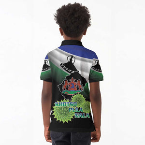 Happy Lesotho Independence Day Kid Polo Shirt Khotso Pula Nala - African Pride