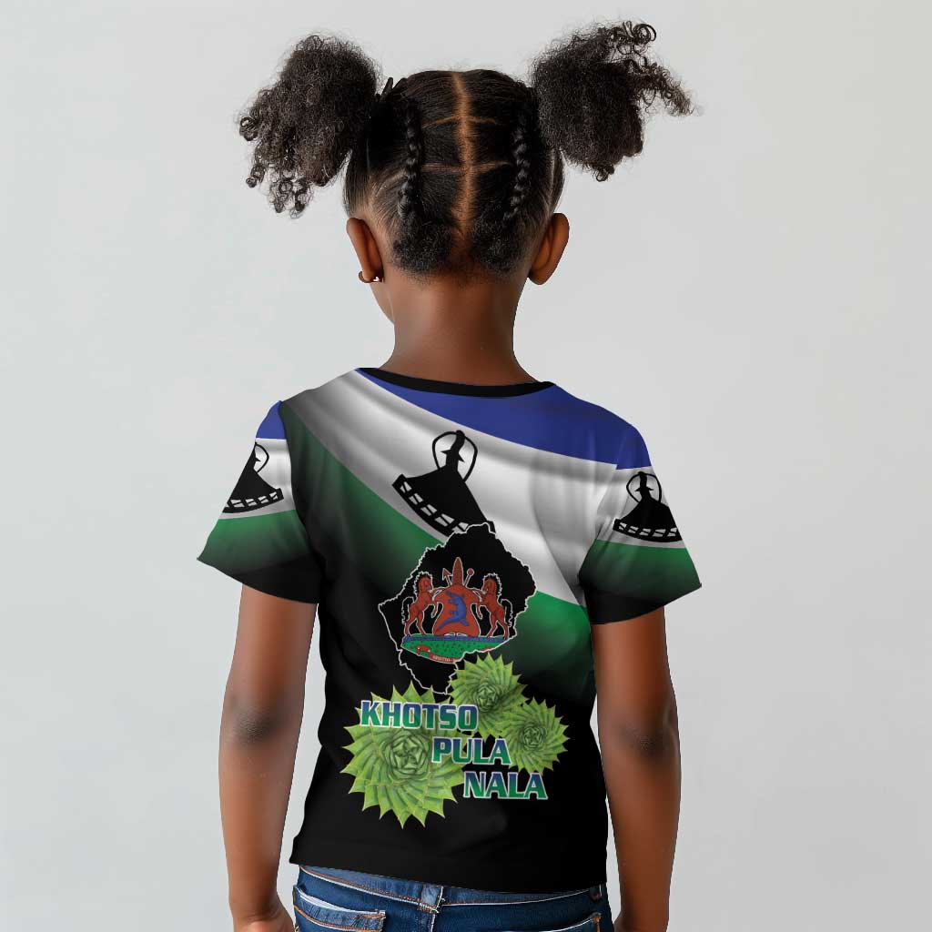 Happy Lesotho Independence Day Kid T shirt Khotso Pula Nala - African Pride