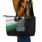Happy Lesotho Independence Day Leather Tote Bag Khotso Pula Nala - African Pride