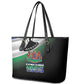 Happy Lesotho Independence Day Leather Tote Bag Khotso Pula Nala - African Pride