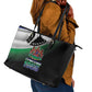 Happy Lesotho Independence Day Leather Tote Bag Khotso Pula Nala - African Pride