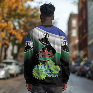 Happy Lesotho Independence Day Long Sleeve Shirt Khotso Pula Nala - African Pride