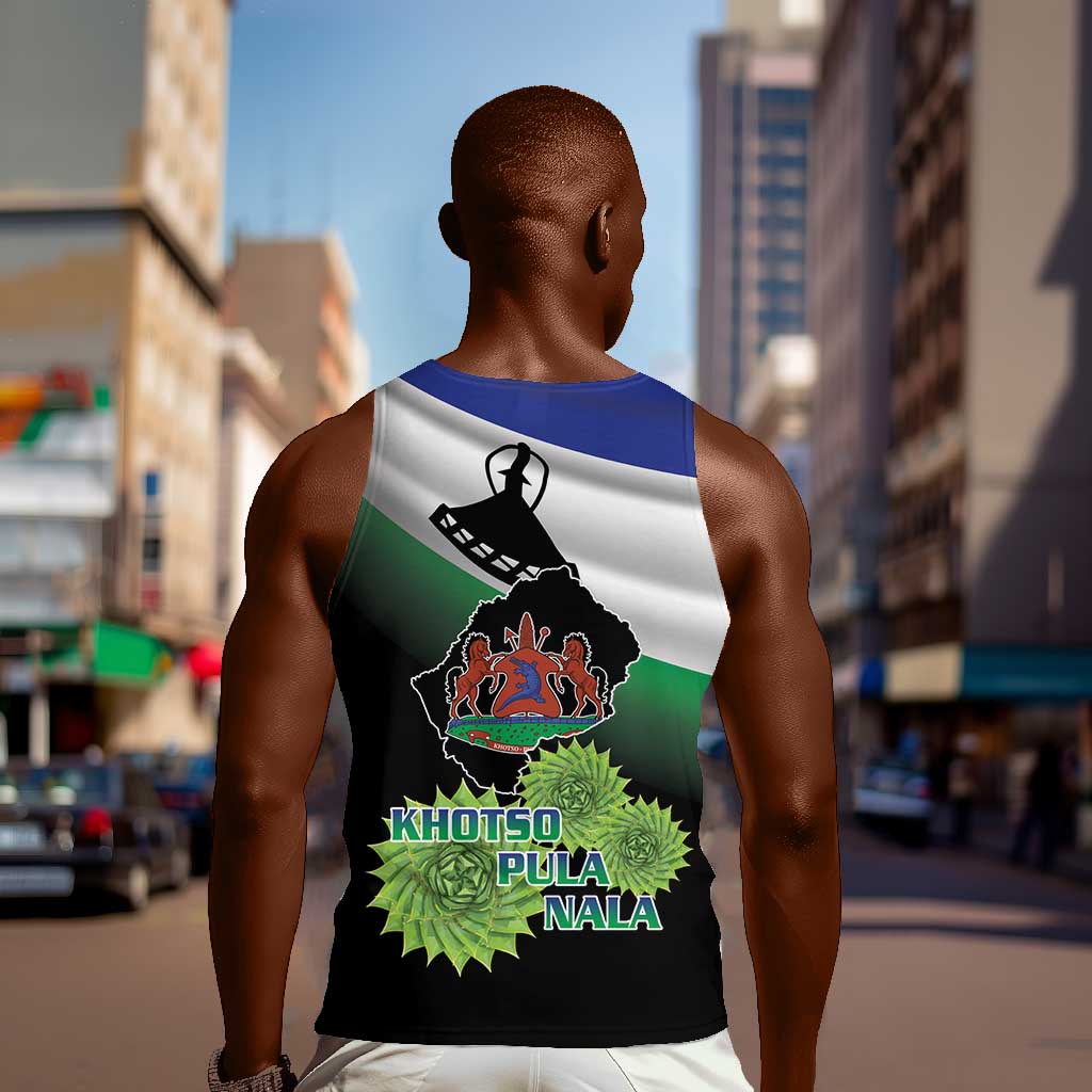 Happy Lesotho Independence Day Men Tank Top Khotso Pula Nala - African Pride