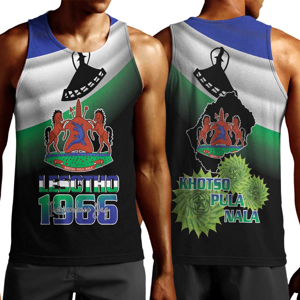 Happy Lesotho Independence Day Men Tank Top Khotso Pula Nala - African Pride