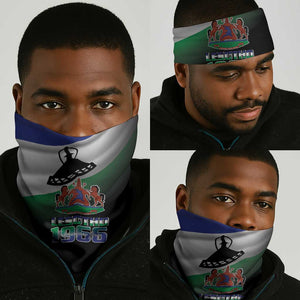 Happy Lesotho Independence Day Neck Gaiter Khotso Pula Nala - African Pride