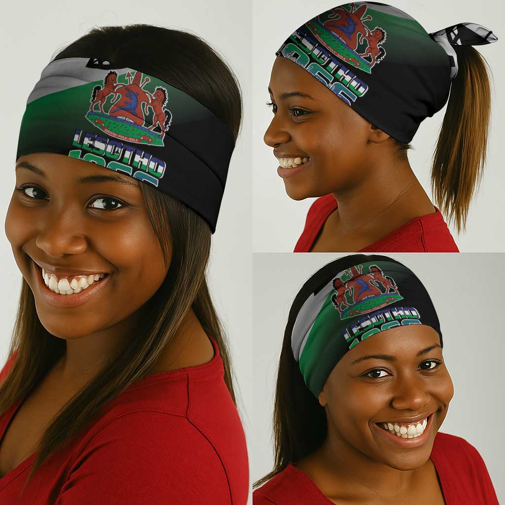 Happy Lesotho Independence Day Neck Gaiter Khotso Pula Nala - African Pride
