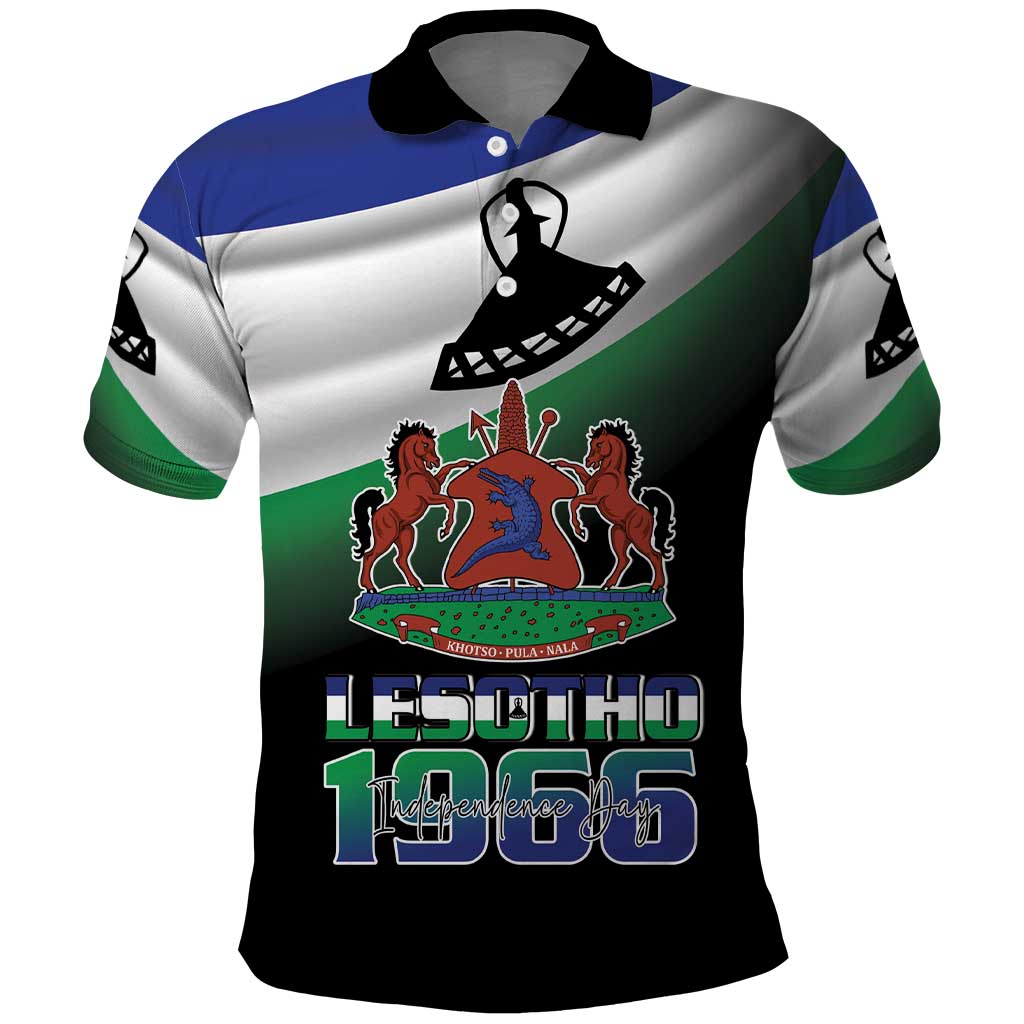 Happy Lesotho Independence Day Polo Shirt Khotso Pula Nala - African Pride