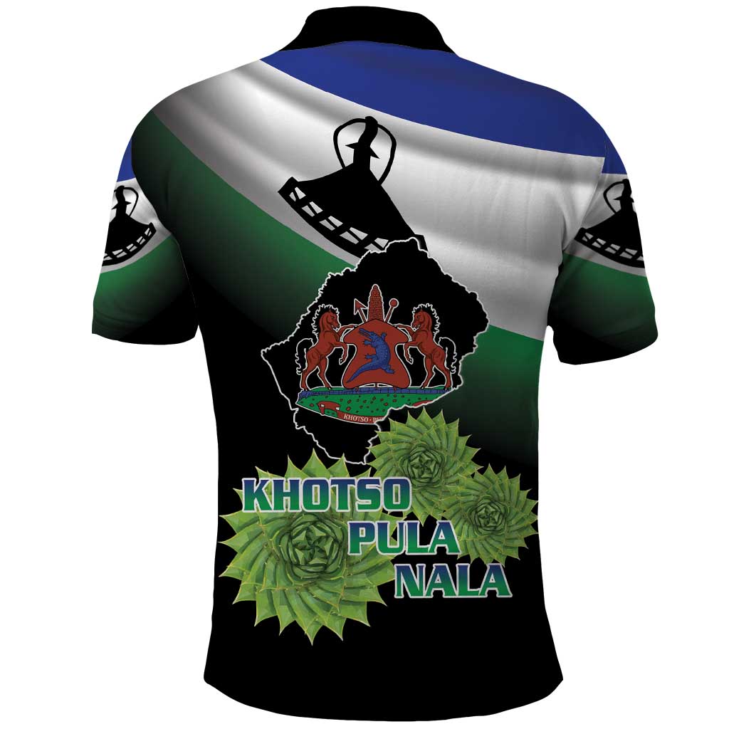 Happy Lesotho Independence Day Polo Shirt Khotso Pula Nala - African Pride
