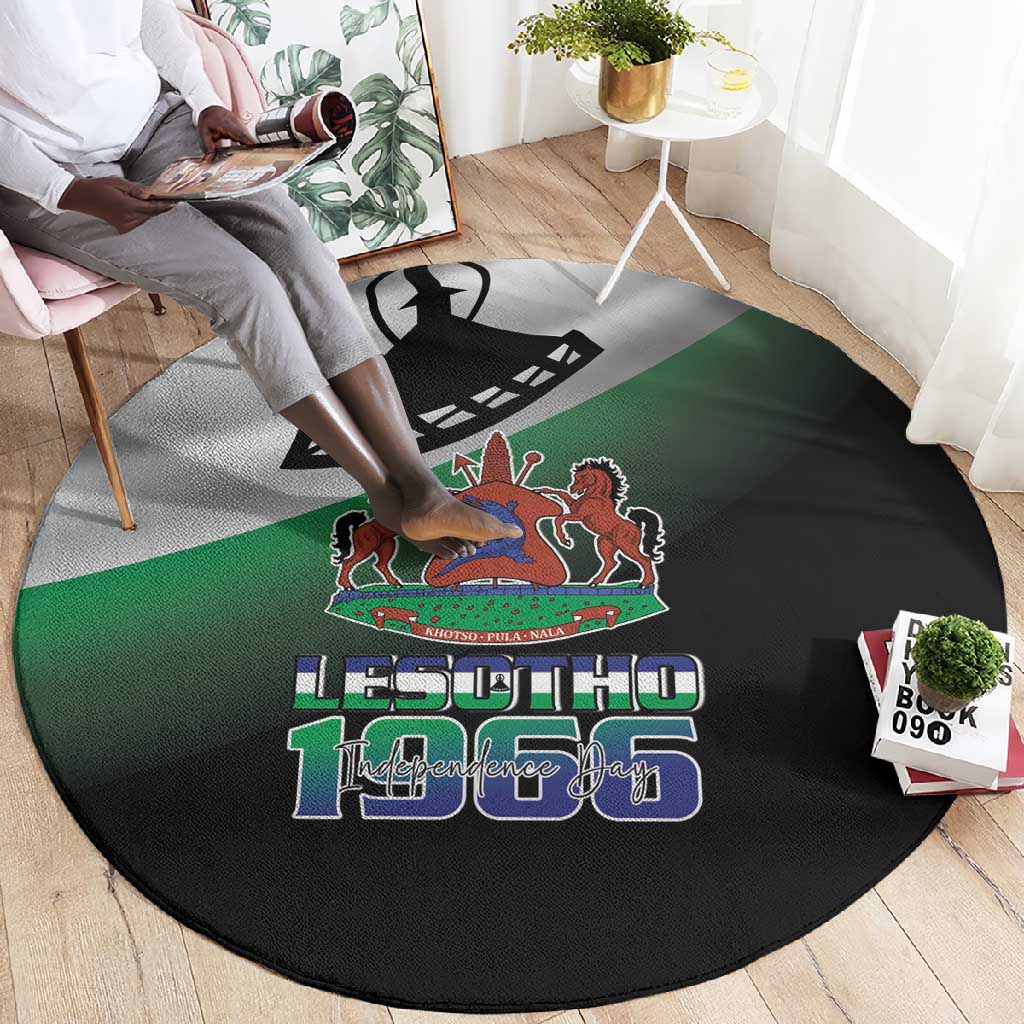 Happy Lesotho Independence Day Round Carpet Khotso Pula Nala - African Pride