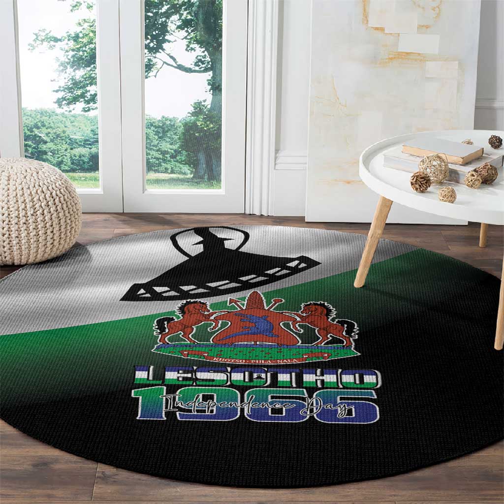 Happy Lesotho Independence Day Round Carpet Khotso Pula Nala - African Pride