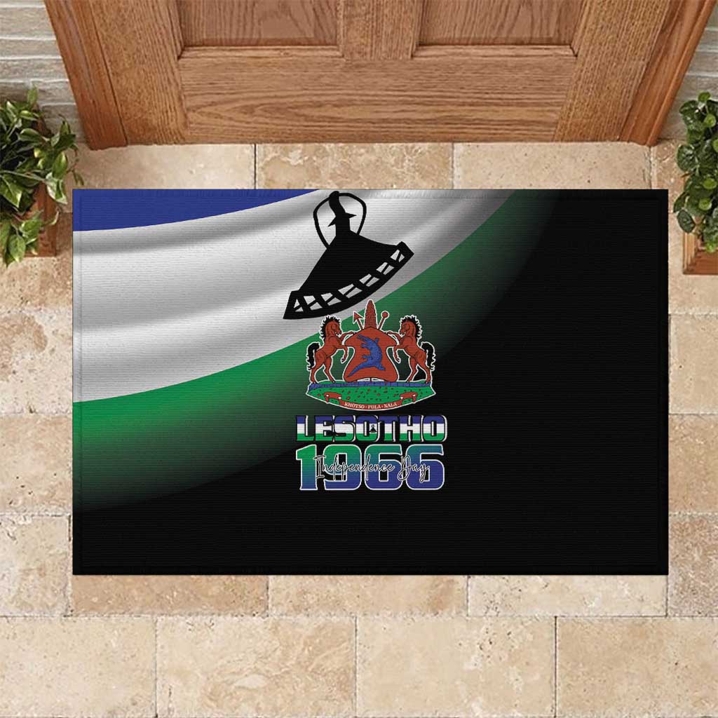 Happy Lesotho Independence Day Rubber Doormat Khotso Pula Nala - African Pride