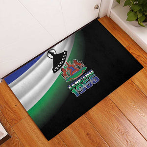 Happy Lesotho Independence Day Rubber Doormat Khotso Pula Nala - African Pride