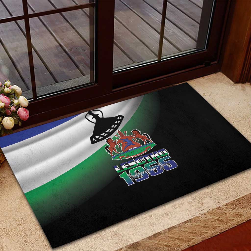 Happy Lesotho Independence Day Rubber Doormat Khotso Pula Nala - African Pride
