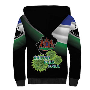 Happy Lesotho Independence Day Sherpa Hoodie Khotso Pula Nala - African Pride