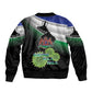 Happy Lesotho Independence Day Sleeve Zip Bomber Jacket Khotso Pula Nala - African Pride