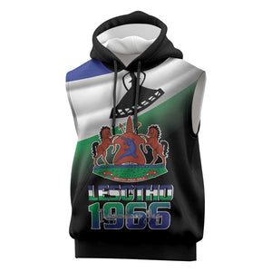 Happy Lesotho Independence Day Sleeveless Hoodie Khotso Pula Nala - African Pride