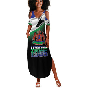 Happy Lesotho Independence Day Summer Maxi Dress Khotso Pula Nala - African Pride