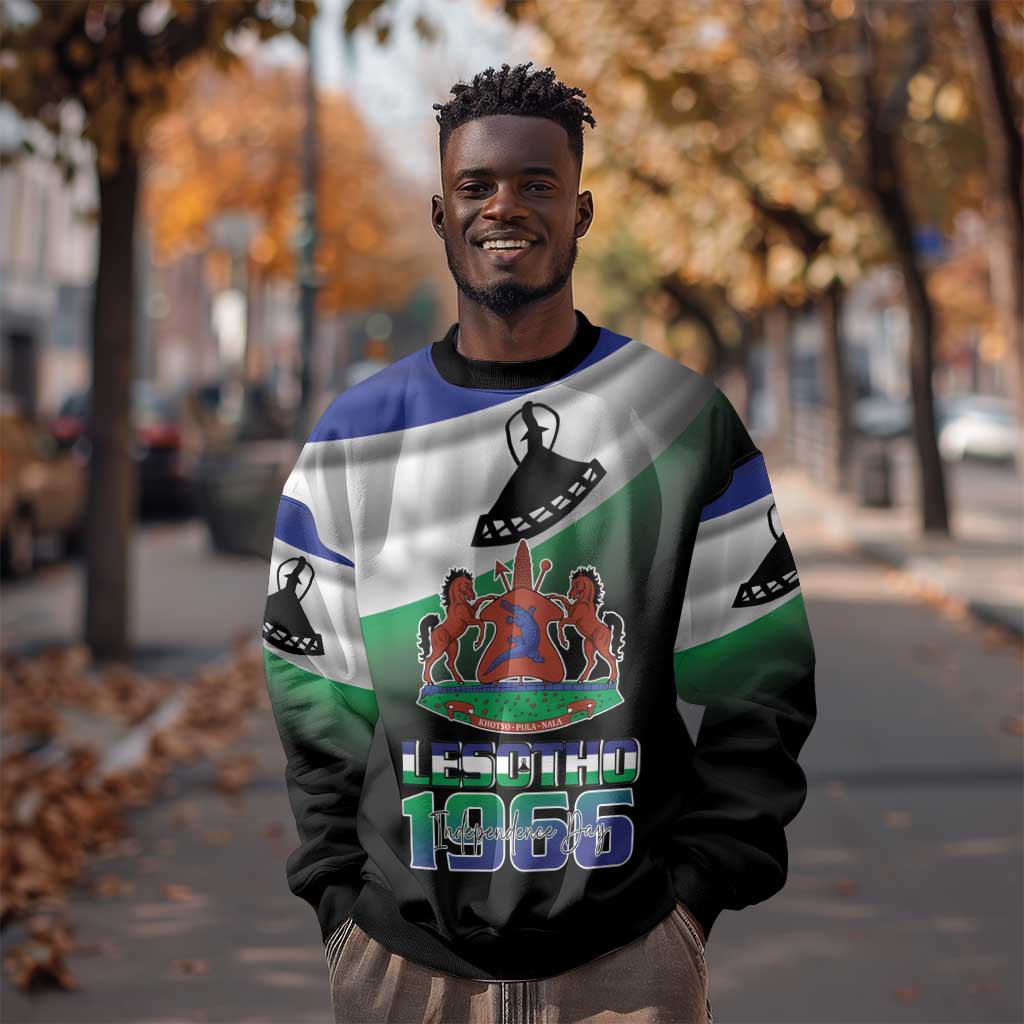 Happy Lesotho Independence Day Sweatshirt Khotso Pula Nala - African Pride