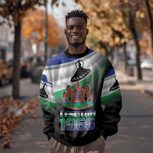 Happy Lesotho Independence Day Sweatshirt Khotso Pula Nala - African Pride