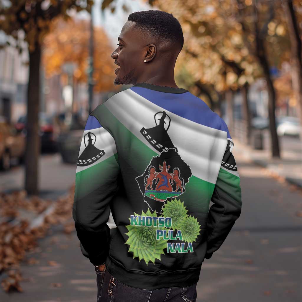 Happy Lesotho Independence Day Sweatshirt Khotso Pula Nala - African Pride