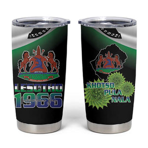 Happy Lesotho Independence Day Tumbler Cup Khotso Pula Nala - African Pride