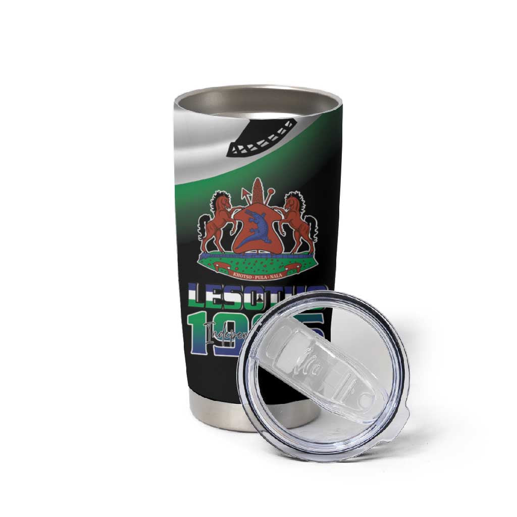 Happy Lesotho Independence Day Tumbler Cup Khotso Pula Nala - African Pride