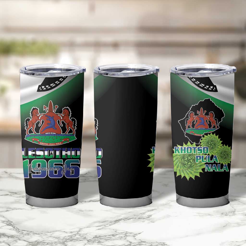 Happy Lesotho Independence Day Tumbler Cup Khotso Pula Nala - African Pride