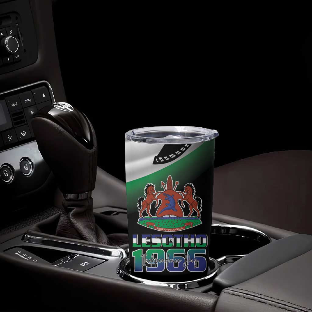 Happy Lesotho Independence Day Tumbler Cup Khotso Pula Nala - African Pride