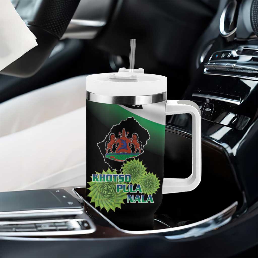 Happy Lesotho Independence Day Tumbler With Handle Khotso Pula Nala - African Pride