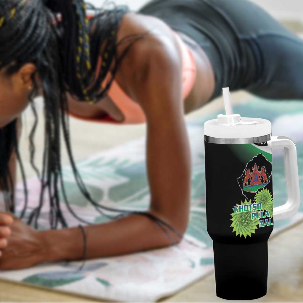 Happy Lesotho Independence Day Tumbler With Handle Khotso Pula Nala - African Pride