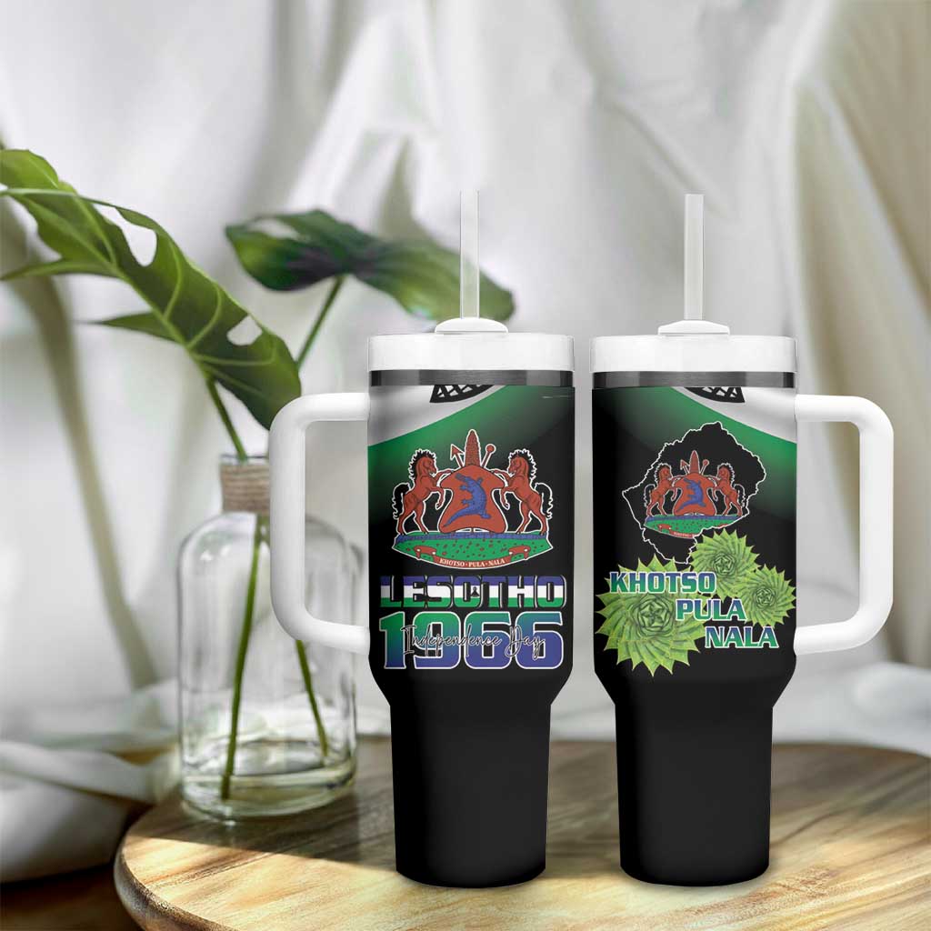 Happy Lesotho Independence Day Tumbler With Handle Khotso Pula Nala - African Pride