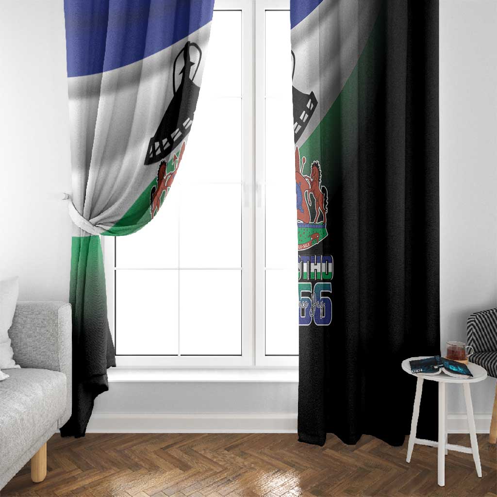 Happy Lesotho Independence Day Window Curtain Khotso Pula Nala - African Pride