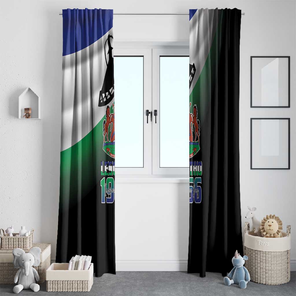 Happy Lesotho Independence Day Window Curtain Khotso Pula Nala - African Pride