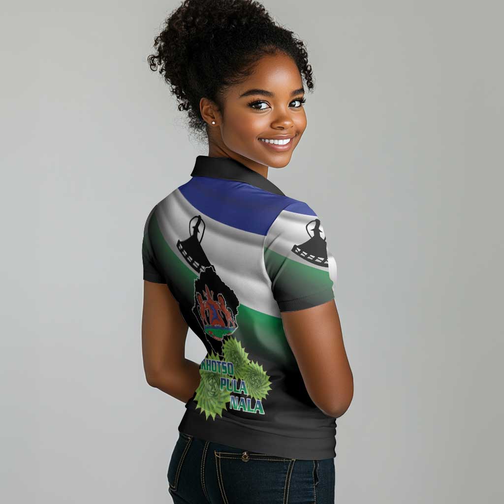 Happy Lesotho Independence Day Women Polo Shirt Khotso Pula Nala - African Pride