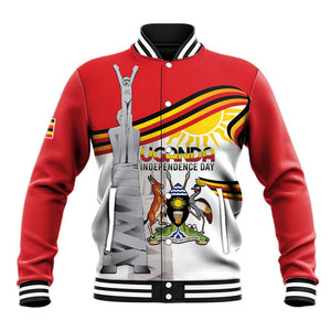 Uganda Independence Day Personalized Baseball Jacket Independence Monument - African Pride
