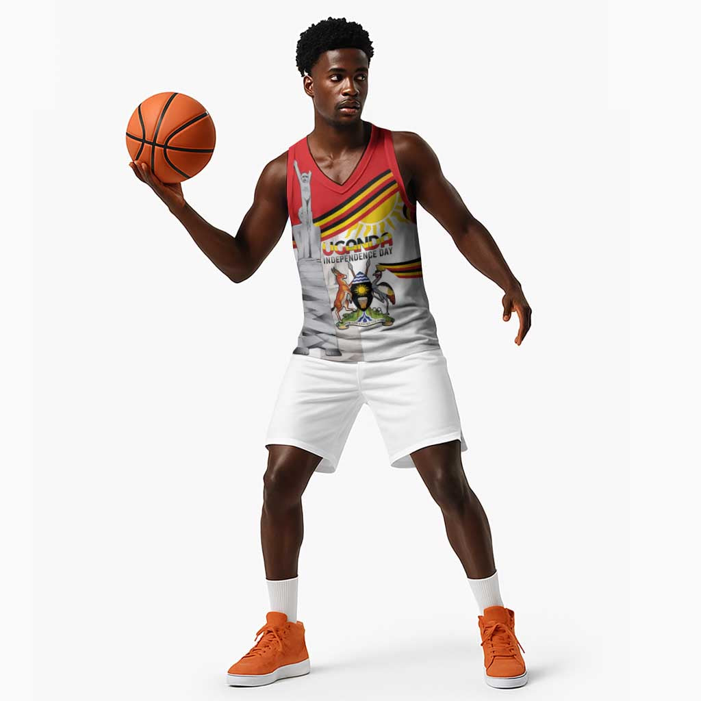 Uganda Independence Day Personalized Basketball Jersey Independence Monument - African Pride