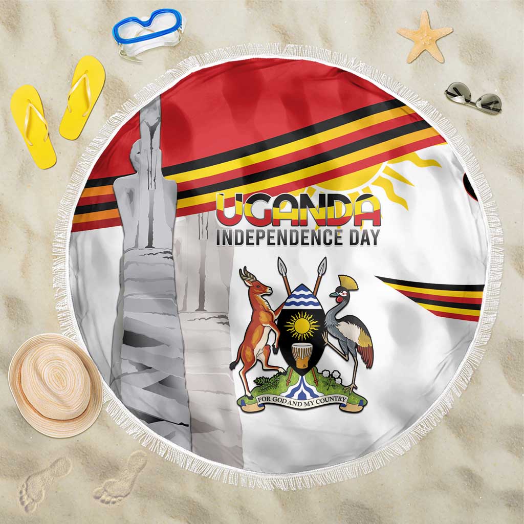 Uganda Independence Day Beach Blanket Independence Monument - African Pride