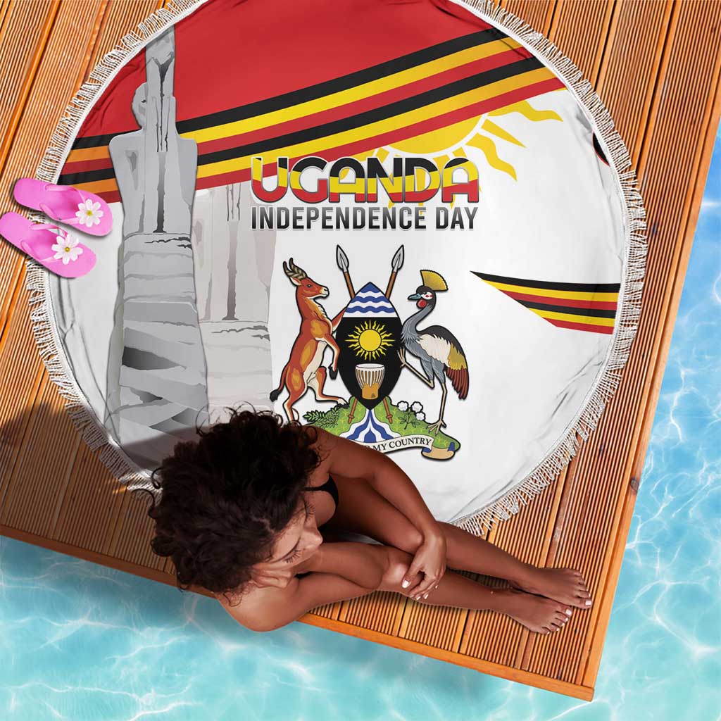 Uganda Independence Day Beach Blanket Independence Monument - African Pride