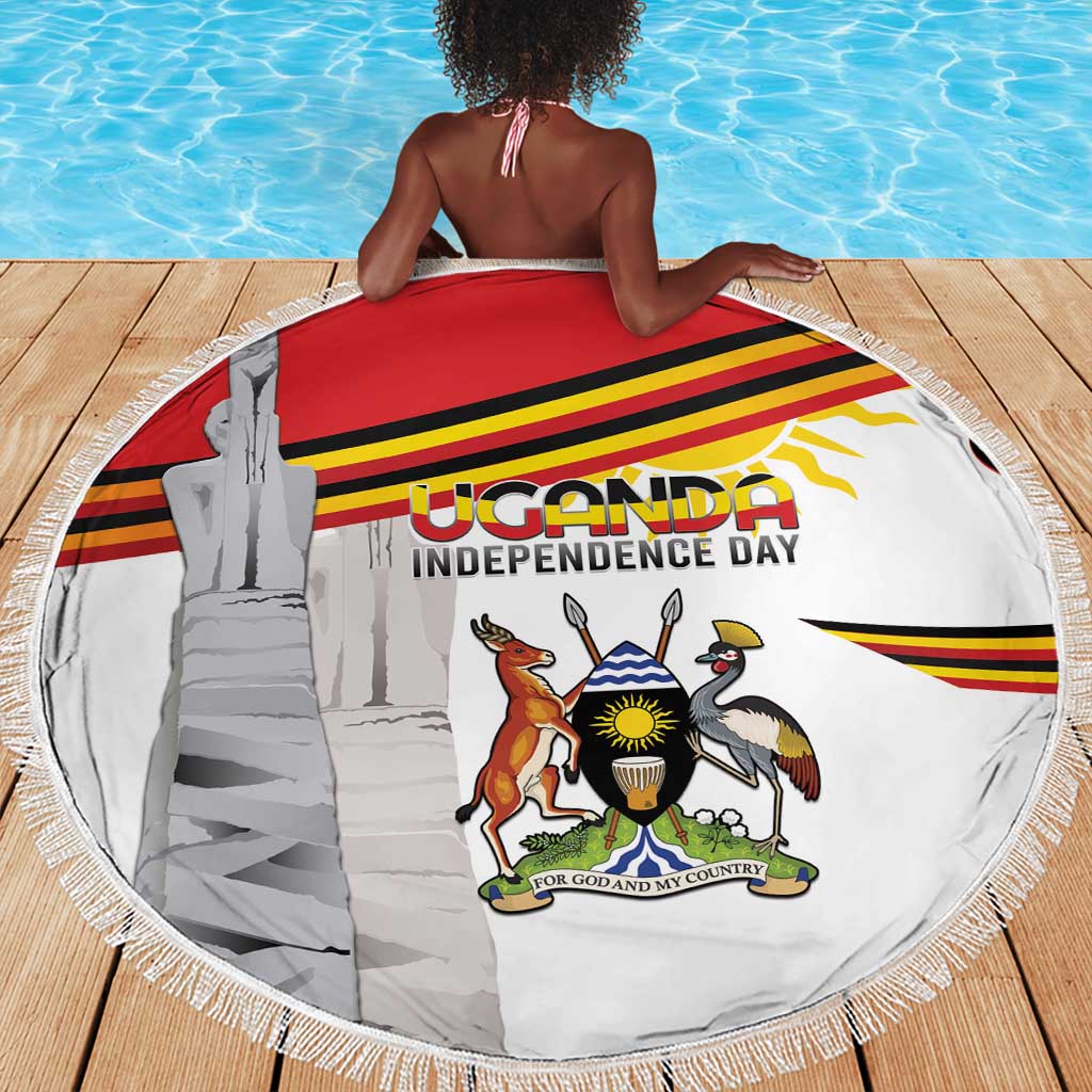 Uganda Independence Day Beach Blanket Independence Monument - African Pride