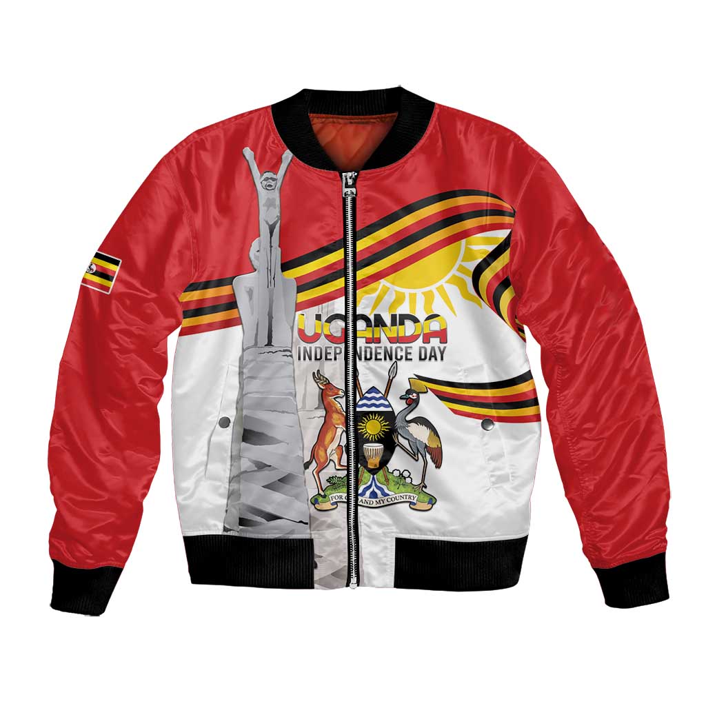 Uganda Independence Day Personalized Bomber Jacket Independence Monument - African Pride