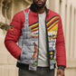 Personalized Uganda Independence Day Bomber Puffer Jacket Independence Monument - Coat Of Arms