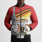 Personalized Uganda Independence Day Bomber Puffer Jacket Independence Monument - Coat Of Arms