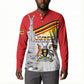 Personalized Uganda Independence Day Button Sweatshirt Independence Monument - Coat Of Arms