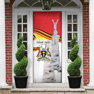Personalized Uganda Independence Day Door Cover Independence Monument - Coat Of Arms