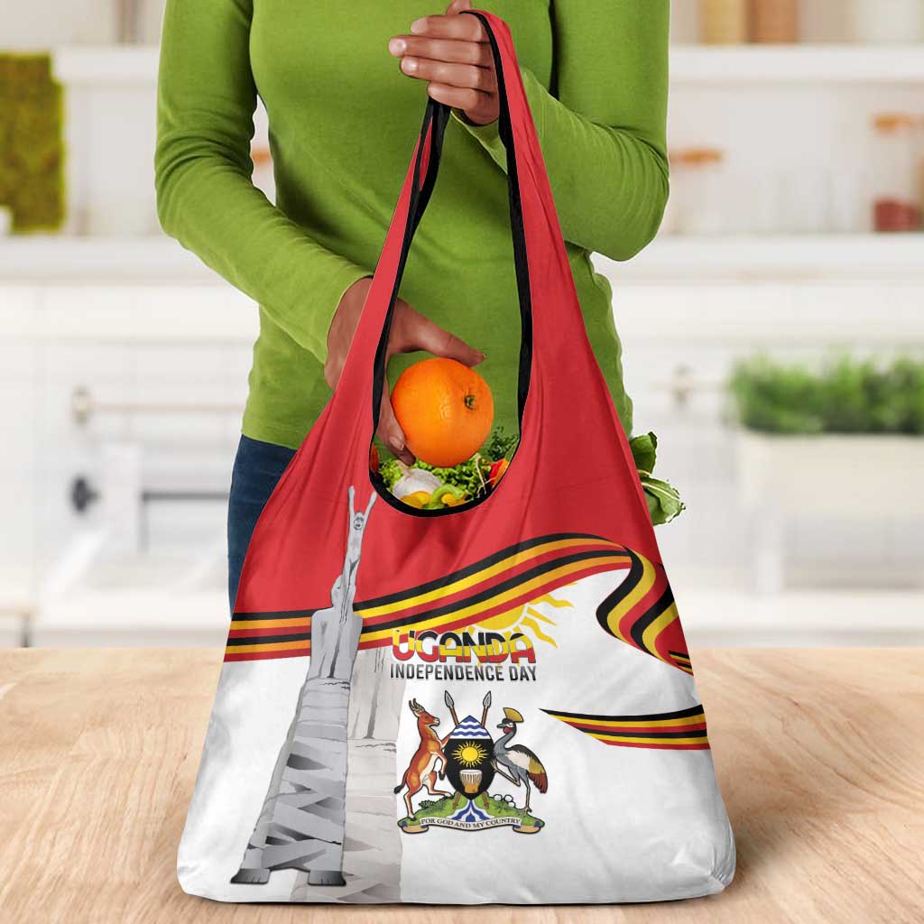 Uganda Independence Day Grocery Bag Independence Monument - African Pride